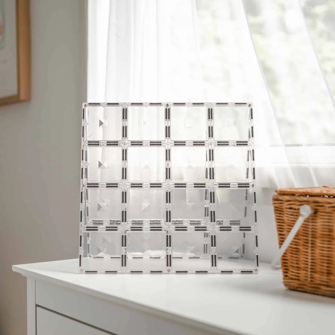 Connetix magnetic tiles Clear base 2 pack