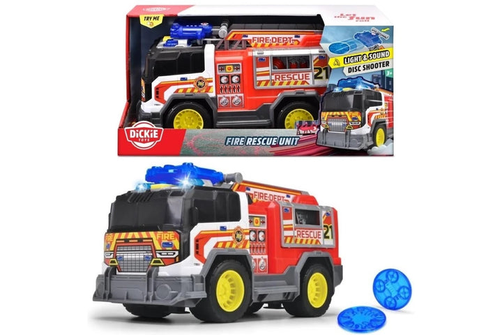 Dickie Fire Rescue Unit with Disc Shooter