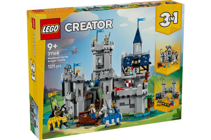 LEGO Creator Medieval Horse Knight Castle set packaging on a white background
