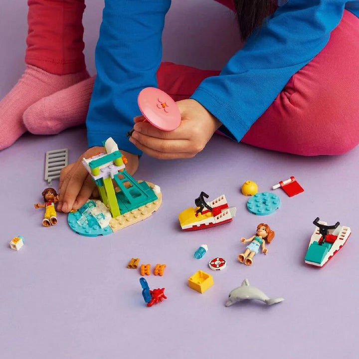 LEGO Friends Beach Water Scooter with 42623 playing on floor