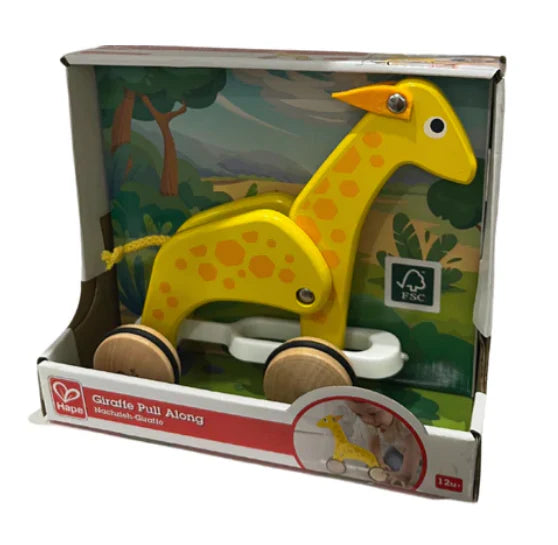 Pull A Long Giraffe Wooden Pull Toy - Hape