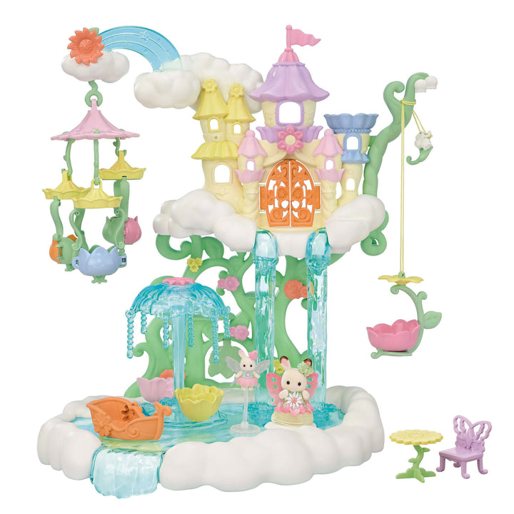 contents of Skytop Fairy Castle Sylvanian Families