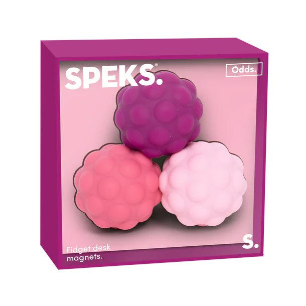 Speks Odds soft silicone fidget magnets pinks 3 pk