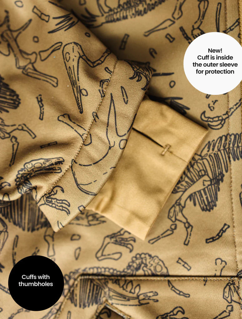 All-Weather Hoodie - Dino Bones sleeve