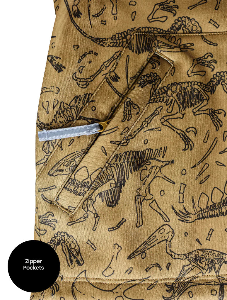 All-Weather Hoodie - Dino Bones pocket