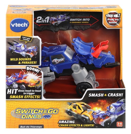 Vtech switch and go Smash and Crash Dinos triceratops