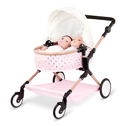 Baby Doll Double Stroller Babi 14" with dolls