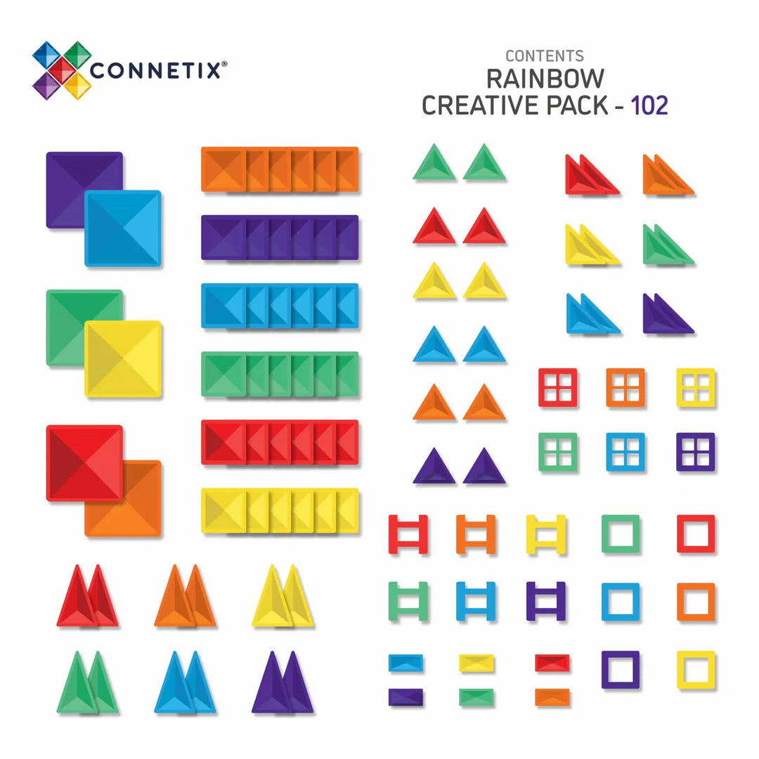 Connetix Magnetic Tiles Rainbow creative set
