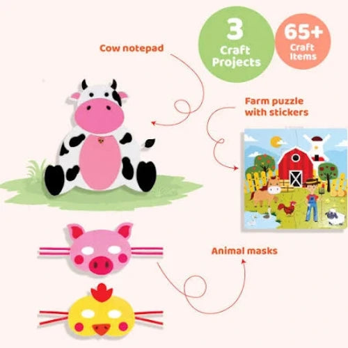 Farm Friends 3 in 1 DIY Craft Box