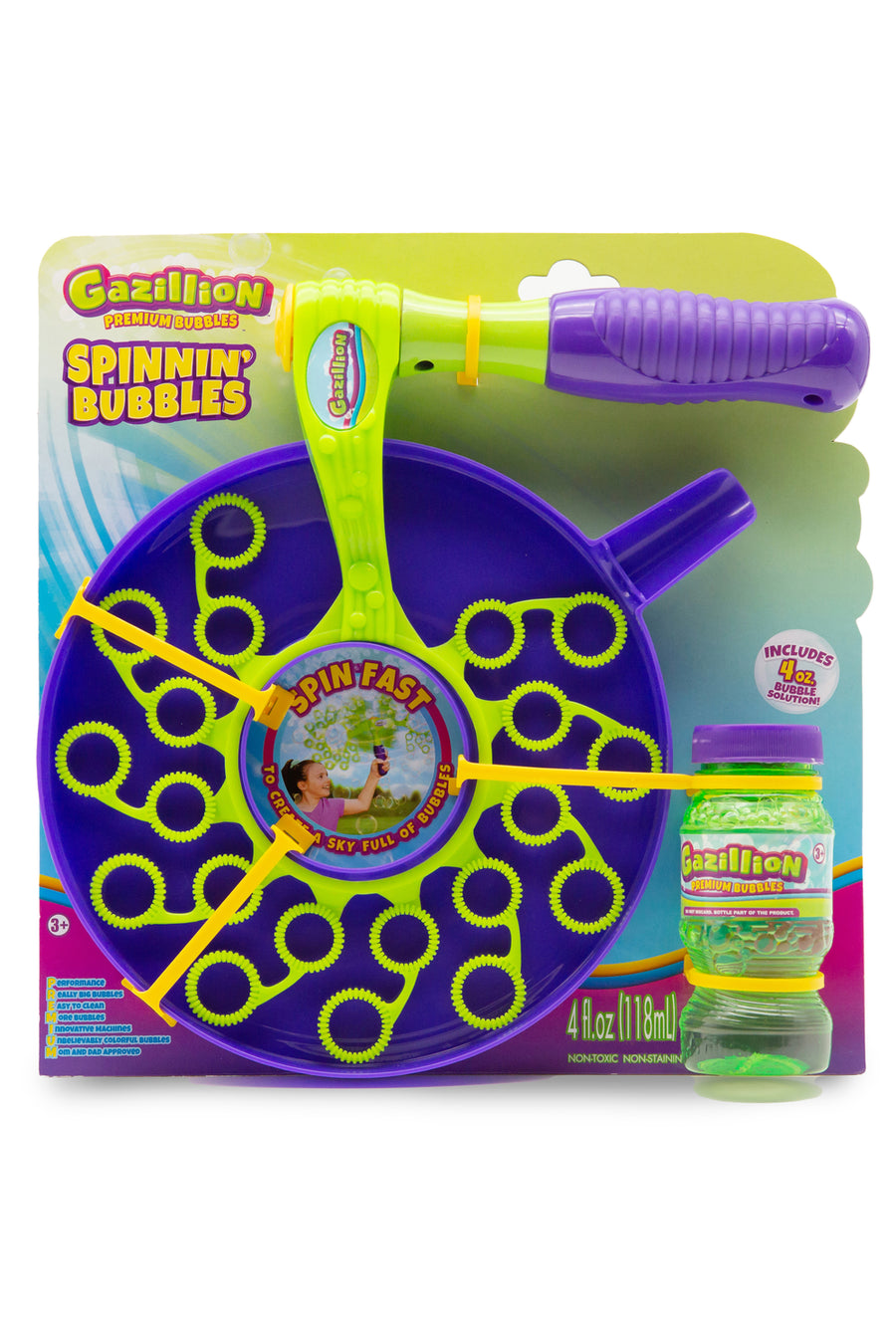 bubbles
bubble wand
spinning