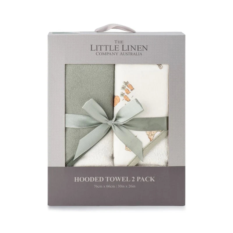 The Little Linen Company - Hooded Towel 2 Pack - Farmyard Lamb