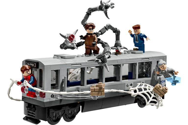 LEGO Spiderman vs Doc Ock Subway Train Scene 76321 made up