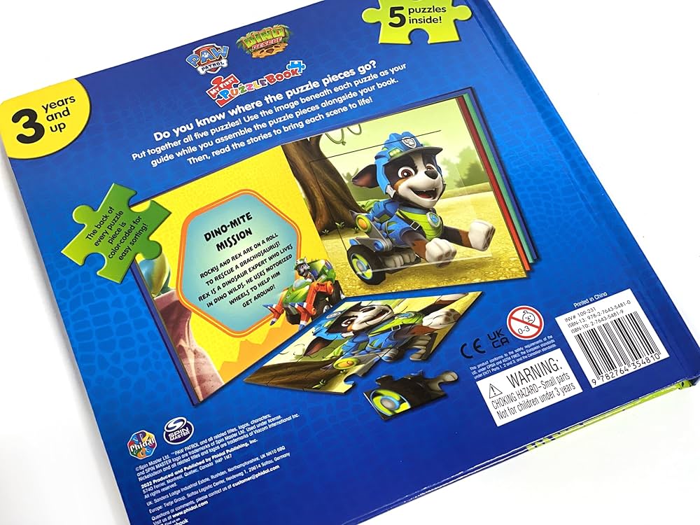 Paw patrol 5 puzzles in a book