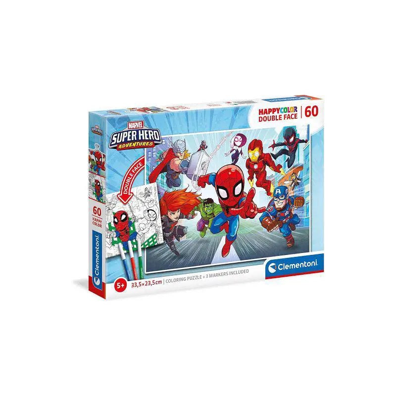 Marvel Super Hero Adventures Happy Color Double Face 60p Puzzle ...