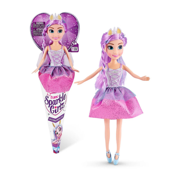 Sparkle Girlz Unicorn Princess purple hair kidzstuffonline