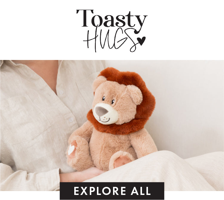Lion toasty hugs heatable toy