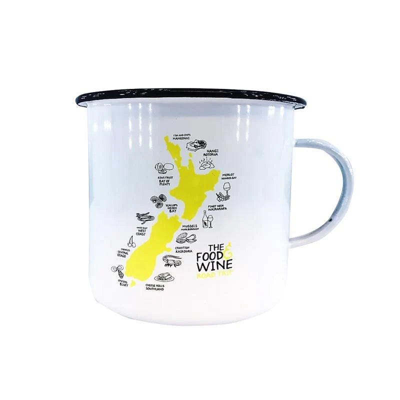 Moana Road Food and Wine Enamel Mug