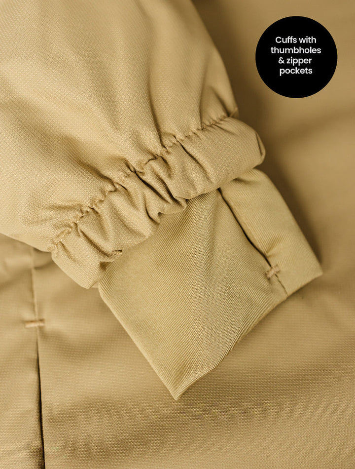 SplashMagic Storm Jacket - Sand | Dino Bones cuff detail