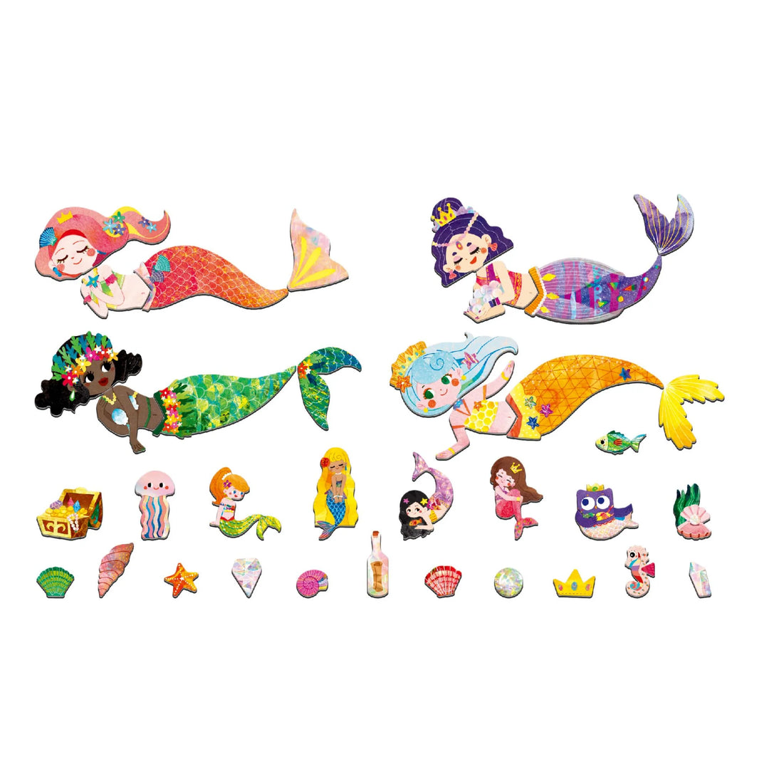 Travel Magnetic Box Puzzle Mermaids contents