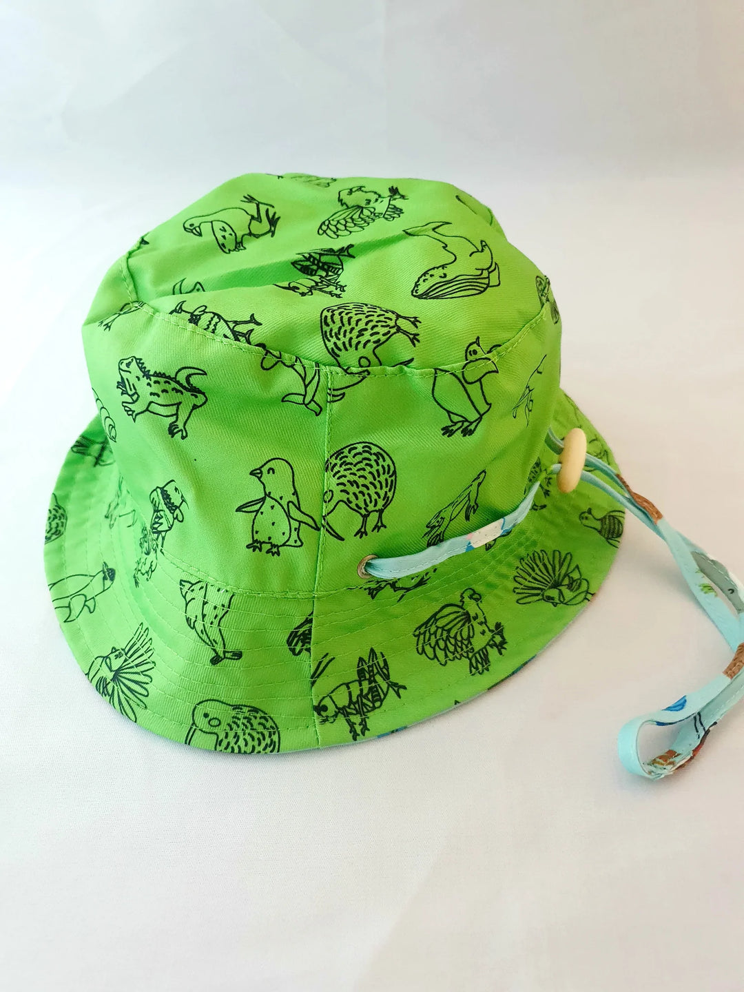 kids Bucket Hat reversible kiwi birds