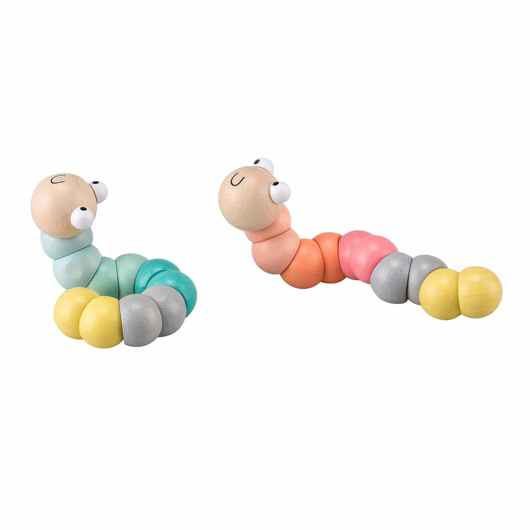 Wooden Worm Toy assorted colours available