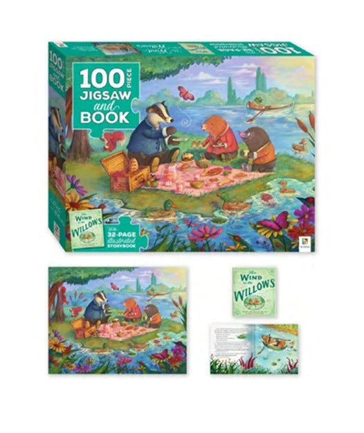 100 piece puzzle and book - Wind and the willows