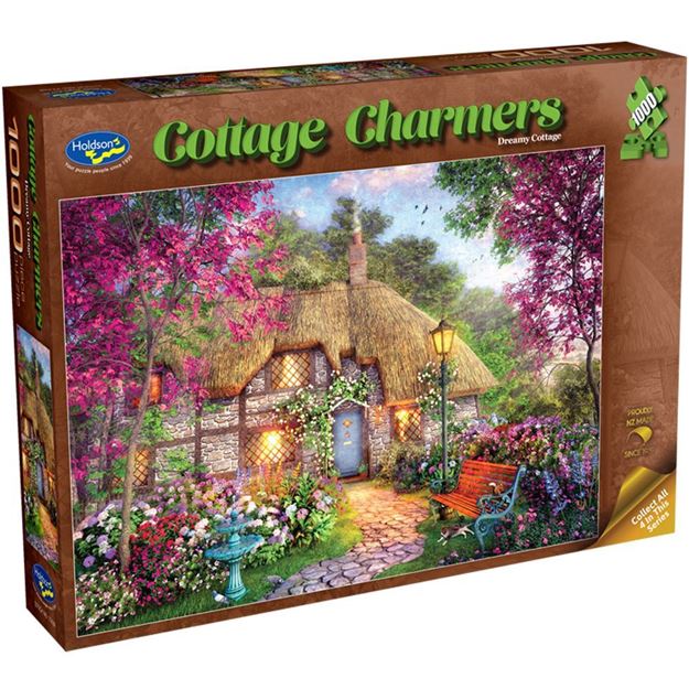 1000 Piece Puzzle Cottage Charmers - Dreamy Cottage