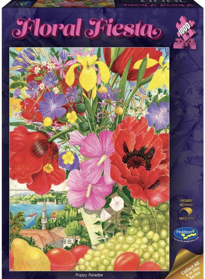 1000 Piece Puzzle Floral Fiesta - Poppy paradise front box