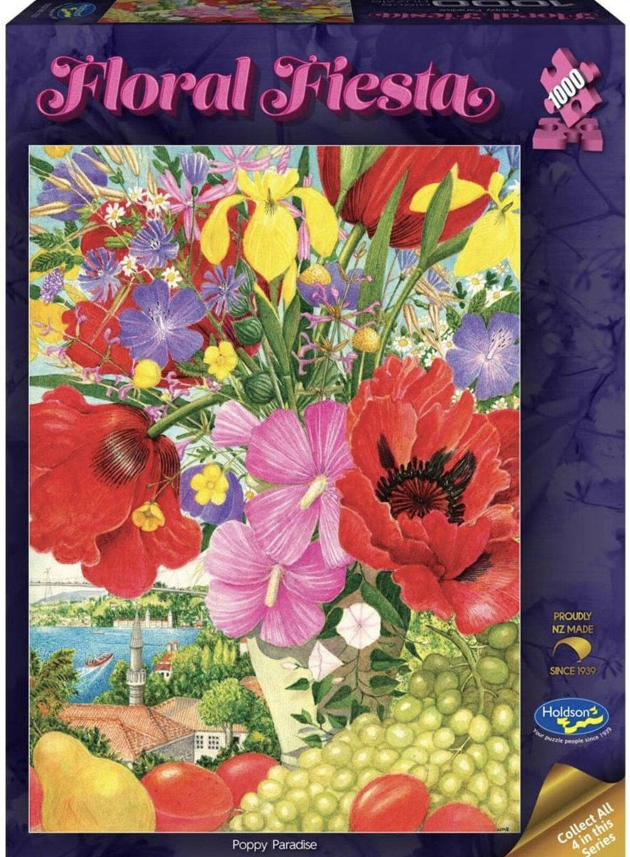 1000 Piece Puzzle Floral Fiesta - Poppy paradise front box