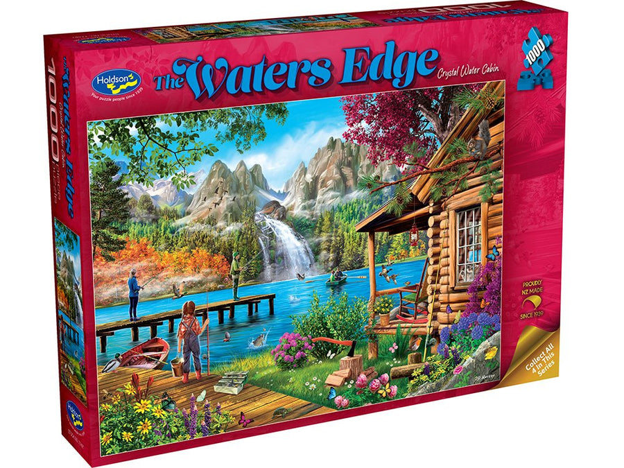 1000 Piece Puzzle The Waters Edge - Crystal water Cabin
