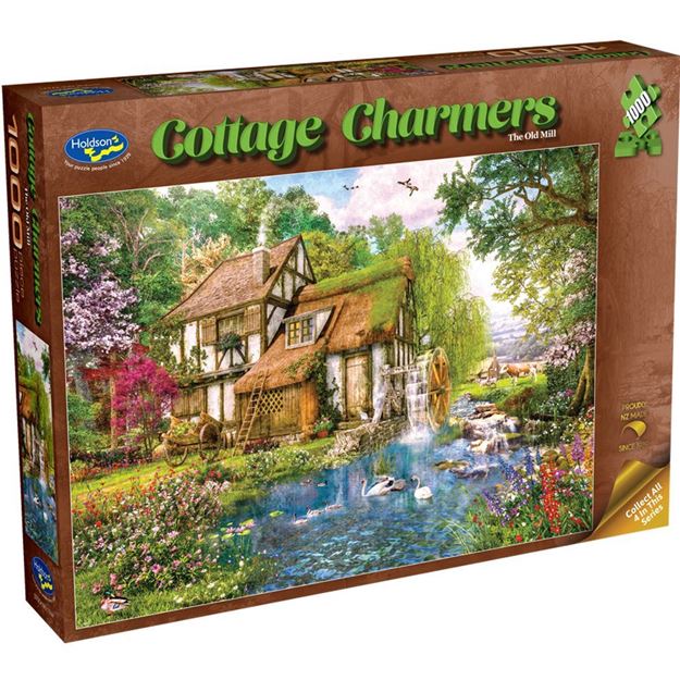1000 Piece Puzzle Cottage Charmers - The Old Mill