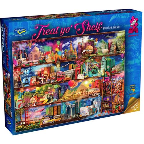 1000 Piece Puzzle Treat Yo shelf - World Travel Book shelf