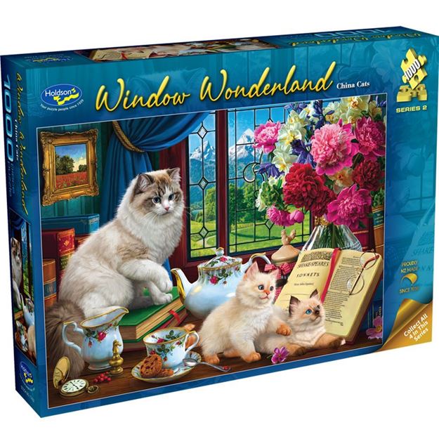 1000 Piece Puzzle Window Wonderland - China Cats