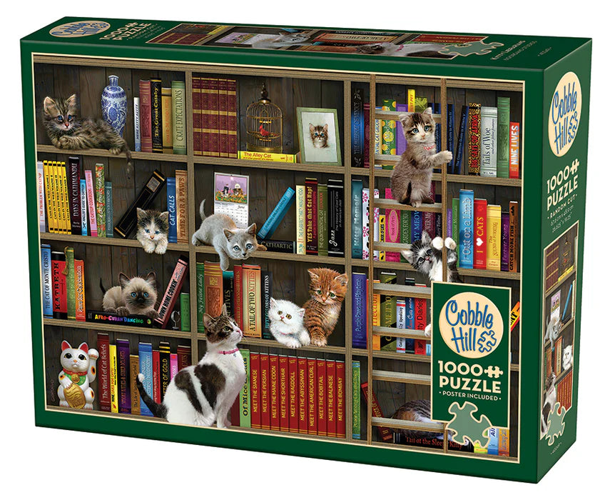 1000 Piece Puzzle Kitty Librarians - Cobble Hill
