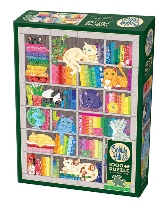 1000 Piece Puzzle Rainbow Cat Quilt