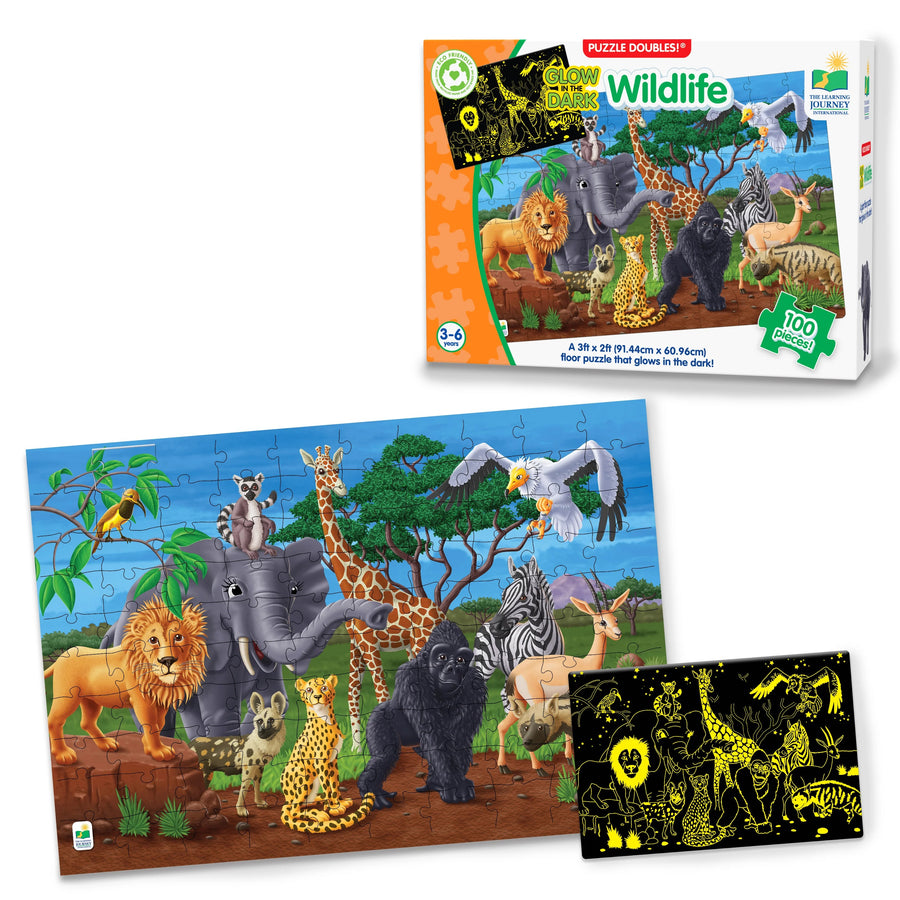 Glow In The Dark Wildlife Puzzle 100 piece