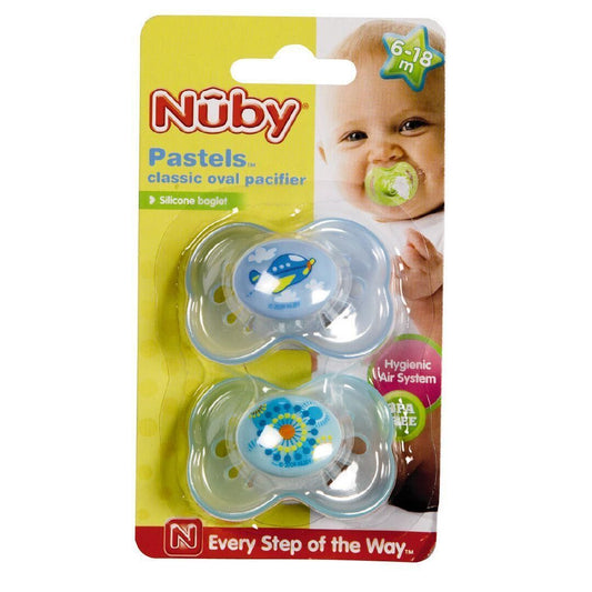 Nuby Pastels Classic Oval Pacifiers