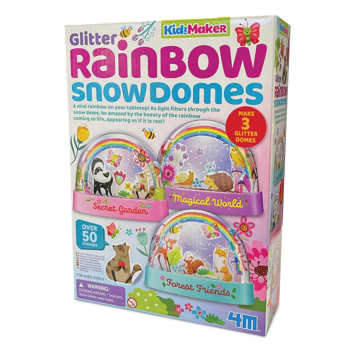 4M KidzMaker Mini Glitter Rainbow Snow Domes
