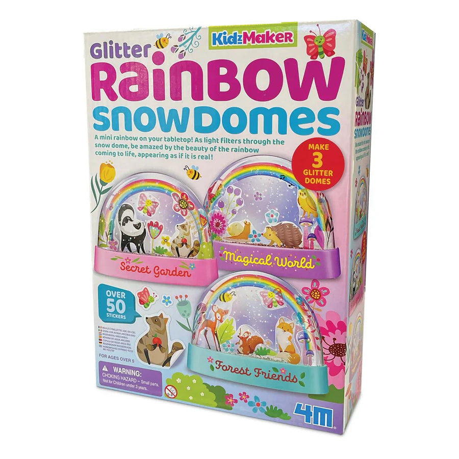 4M KidzMaker Mini Glitter Rainbow Snow Domes