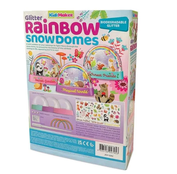 4M KidzMaker Mini Glitter Rainbow Snow Domes