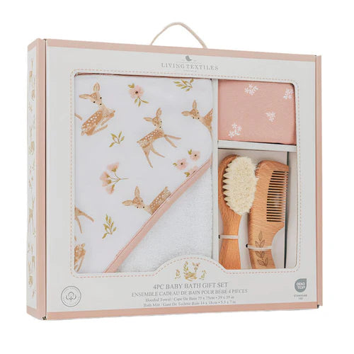 4pc Baby Bath Gift Set Sophia Garden - Living Textiles