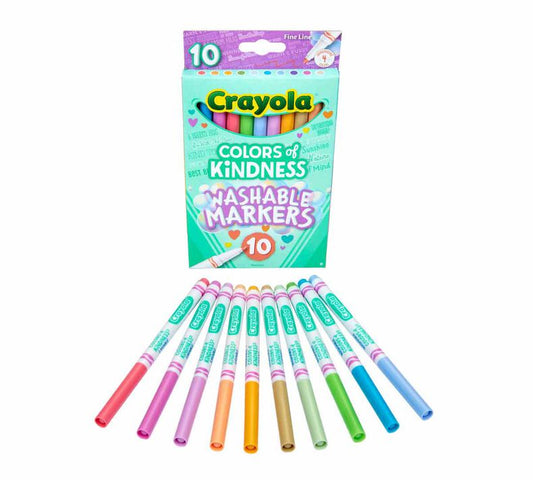 Crayola Colours of Kindness 10 Fine Line Washable Markers