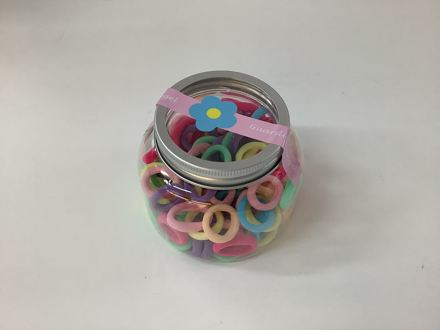 Small hair ties in tub