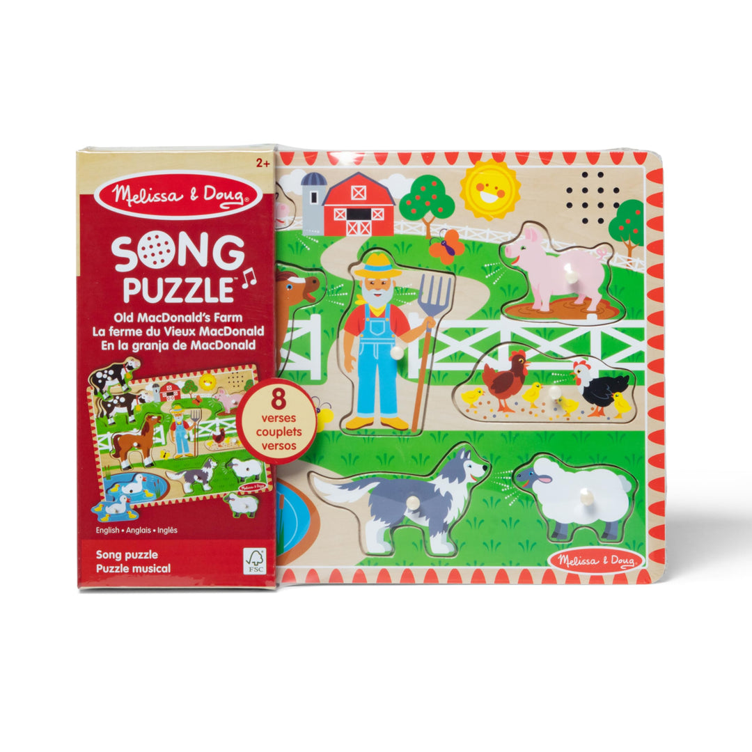 Old MacDonald's Farm Song Peg Puzzle