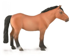 Mongolian Stallion Light Bay Horse Figurine