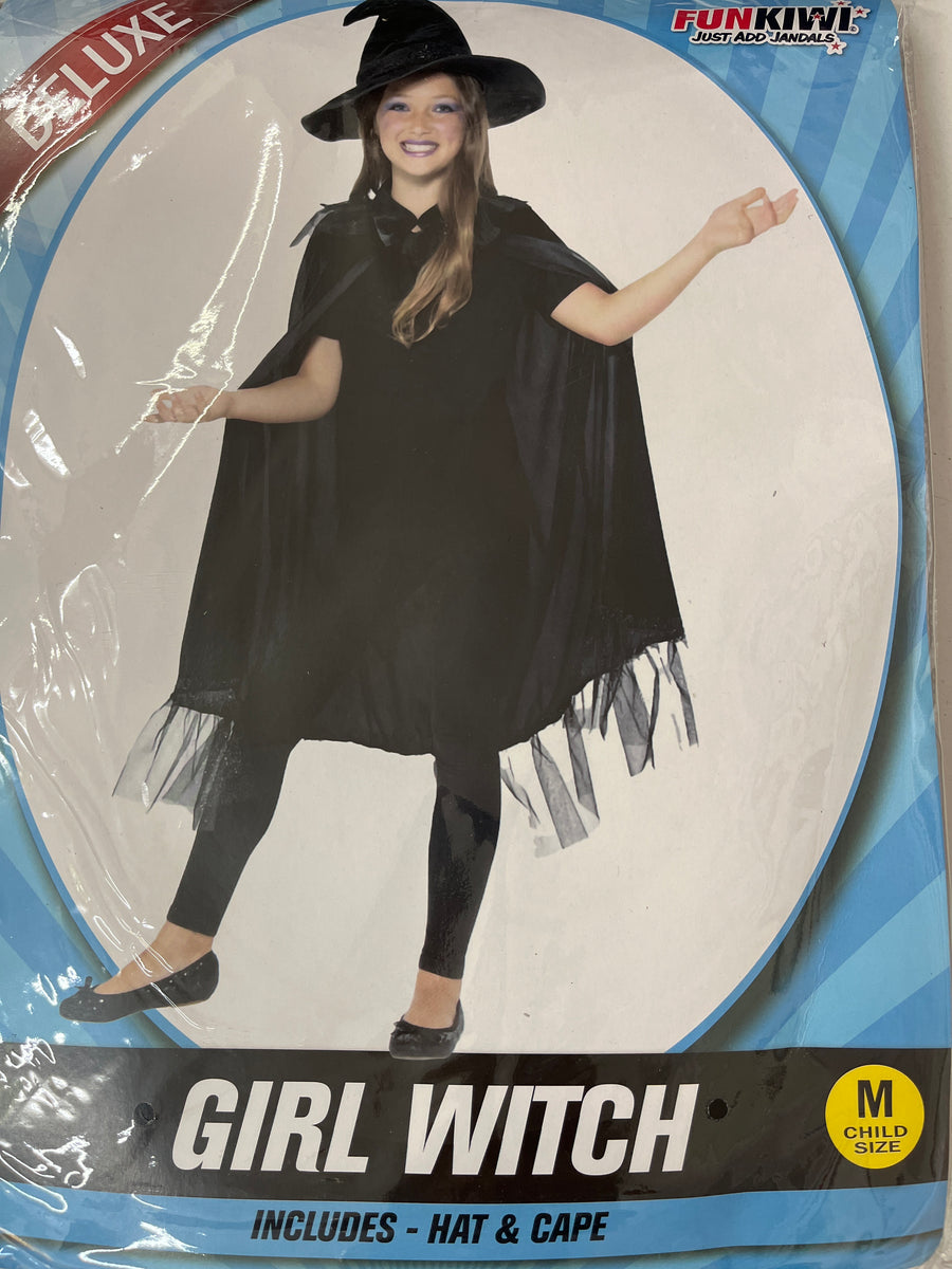 Girl witch hat and cape set