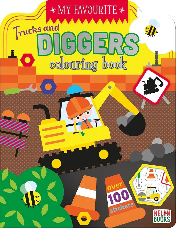 My Favourite Trucks and Digger Colouring Book