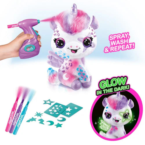 Airbrush Plush Glow In The Dark Magic Unicorn