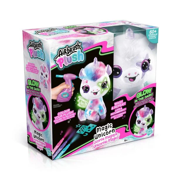 Airbrush Plush Glow In The Dark Magic Unicorn