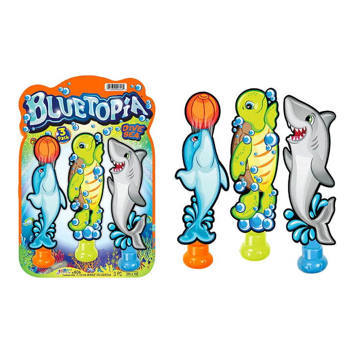 BLUETOPIA SEA ANIMALS DIVE STICKS 3 PACK